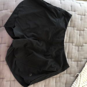 Black shorts with scallop front biker shorts. From MPG